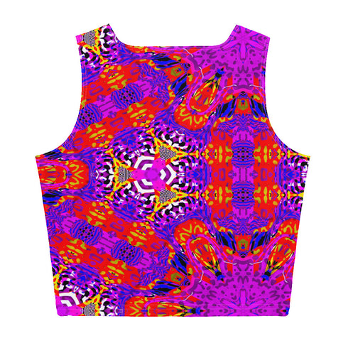 Psychedelic Crop Top in Berry